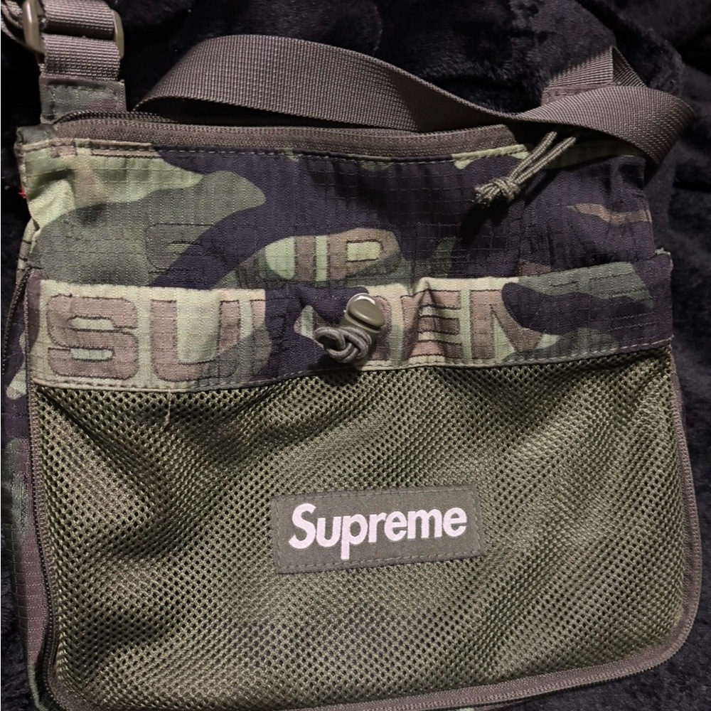 Supreme Green Camo Mesh Crossbody Messenger Bag